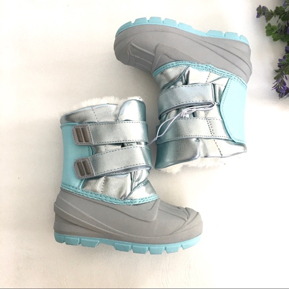 NWT Cat & Jack Lev Blue Strap Winter Boots - Picture 5 of 6